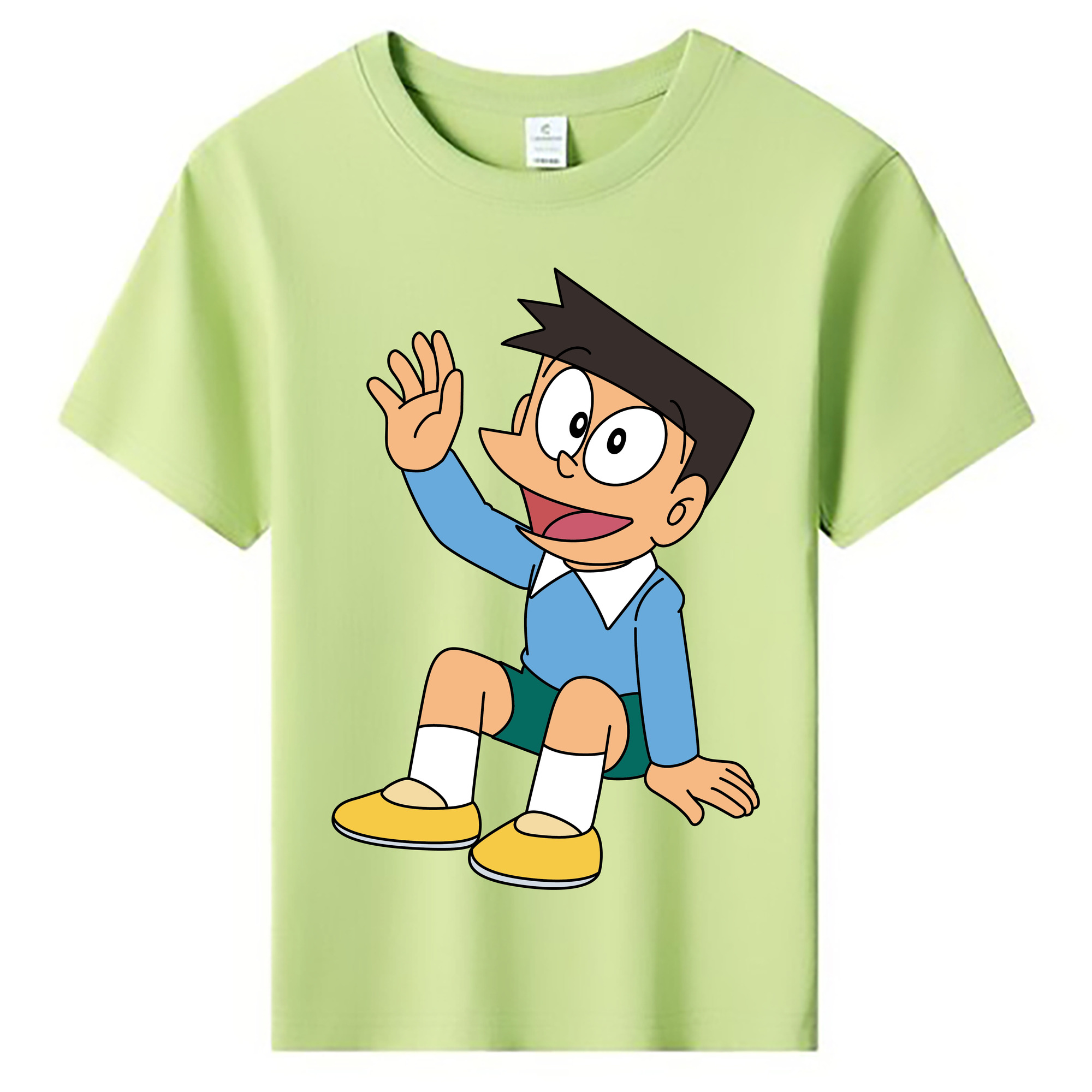 （画像用） ドラえもん 骨川 スネ夫 Doraemon Honekawa Suneo 綿100％キッズTシャツ（フロントプリント）